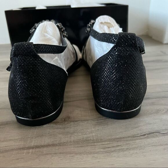 NWT G by Guess Deers black jeweled BLING sandals size 11 & 10. Glitter upper - Picture 3 of 13